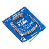 Tamiya 12663 - Gevlochten slang 1:6/1:12/1:24 1,2x2,6 mm, 1 m, zilver