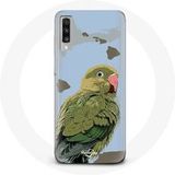 Maniacase Etui voor Samsung Galaxy A70 parkieten groen