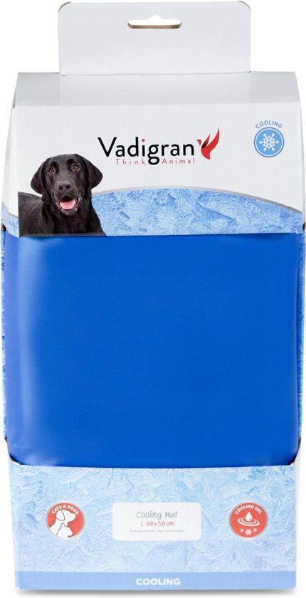 Koelmat - 90x50cm - Blauw - Hond