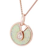 Orphelia ZH-7287 - Ketting met hanger - 925 zilver - wit opaal - zirkonia - rosékleurig