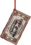 Nemesis Now Harry Potter - Harry Potter Hogwarts Ticket Hanging Ornament 9,5 cm Boule de Noël - Multicolore