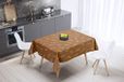 Bonamaison Tafelkleed, Anti-Mold, Sneldrogend, Waterdicht, 100% Polyester Tafellaken, Bruine tinten, 140 x 140 Cm