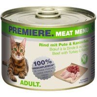 PREMIERE Meat Menu Adult Rundvlees met kalkoen en konijn 6x200 g