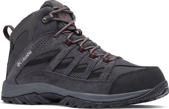 Columbia CRESTWOOD™ MID WATERPROOF Heren Wandelschoenen - Dark Grey, Deep Rust - Maat 41.5
