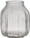 Bellatio Design Petit vase à fleurs - verre transparent clair - 14 x 16 cm - vase