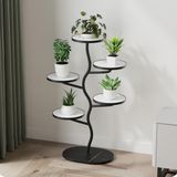 Zstar Metalen plantenstandaard, plantenrek met meerdere niveaus, plantentrap, in elkaar grijpend takdesign, hoog rek voor binnen, woonkamer