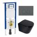Geberit QeramiQ Dely Toiletset - Hangend - Inclusief Geberit UP720 Inbouwreservoir - Rimless - Diepspoel - Softclose Zitting - Bedieningsplaat Licht Grijs
