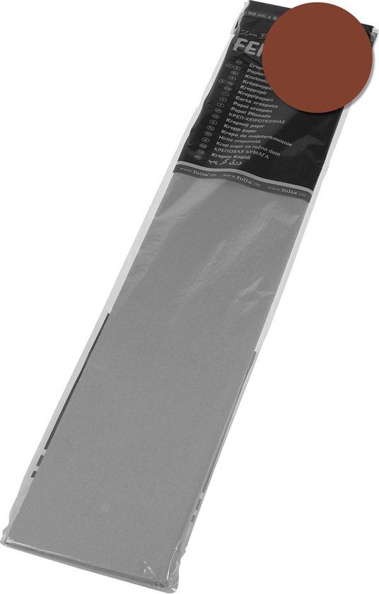 Folia Crêpepapier - Kastanje bruin - 250x50cm