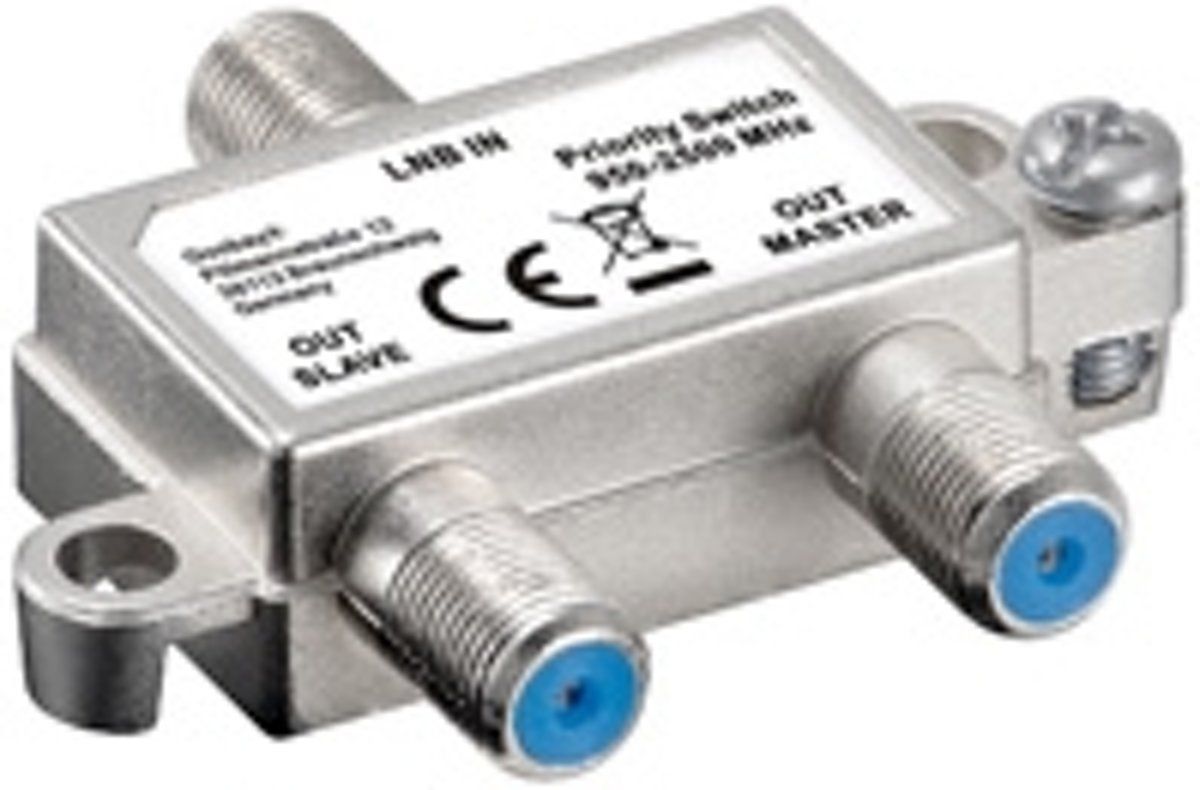 Goobay 51445 LNB 2xSAT Zilver kabeladapter/verloopstukje