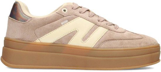 POSH by Poelman NOË Dames Sneakers - Taupe - 38