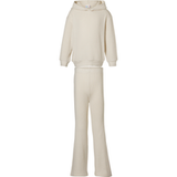 LUPILU Pyjama d'intérieur thermique pour enfant, 2 pièces (Crème, 110/116)