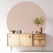 Sticker Mural Rond - Couleur Tendance - Diamètre 80 cm - Adhésif + Protection Mate