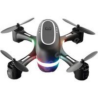 H28 Mini Kleuren Licht Drone met 720P Dubbele Camera 2 Batterij Levensduur: 8 Min Zwart