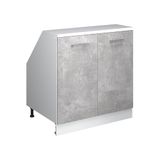 Vicco R-Line Keukenkast voor schuine wand – 80 cm met 2 deuren, kastromp 60 cm diepte Beton