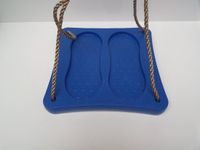 Merkloos Hermic Voetschommel 36x36x4 cm pp-touw blauw