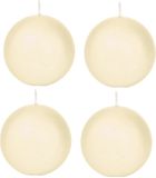 Trend Candles Bolkaars glad - 4x - cremewit - 7 cm - 16 branduren