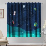 Solidchoice - Rideaux Explorer d'Espace - 2 Panneaux de 117x138 cm - Ciel étoilé onirique pour Enfants