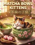 MATCHA BOWL KITTENS: 50 Cute Japanese Zen Tea Coloring Pages for Adults, Cat Lovers & Stress Relief (Large Print 8.5x11)