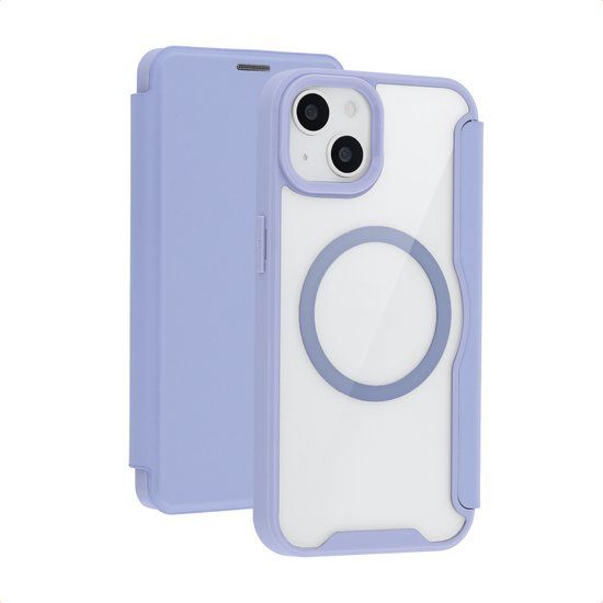imoshion Transparante Bookcase met MagSafe voor de Apple iPhone 14 / 13 - Lila