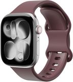 Selected by GSMpunt.nl SBG Siliconen Bandje Geschikt voor Apple Watch 1/2/3/4/5/6/7/8/9/10/11/SE/Ultra - 49/46/45/44/42MM - Horlogebandje Smoky Purple
