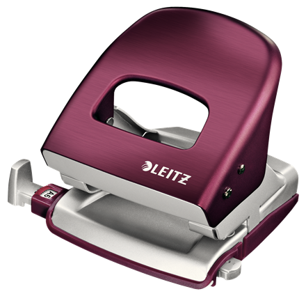 Leitz NeXXt - Papierperforator - Rood/Zilver