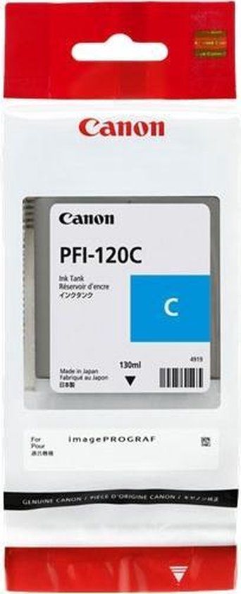 Canon PFI-120C Cyaan inktcartridge - Origineel - 130 ml