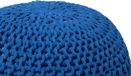Beliani CONRAD Poef - Blauw - 50 cm - Katoen
