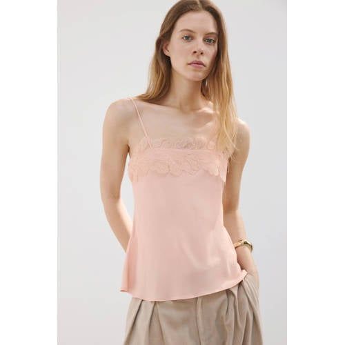 Mango Top 'LOTUS' poederroze