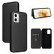 Motorola Étui à Rabat Motorola Moto G73 avec Porte-Cartes - Fibre de Carbone - Noir