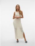 VERO MODA VMRIVIERA SL 7-8 DRESS Maxi Robe Femme M Coton Acrylique Une-épaule Uni Long Tricoté Sans Manches Casual Printemps/Été 2024 Birch