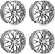 Carmani 4 jantes, modèle 20 Ludwig, 8.5x19 pouces, ET45, 5x114.3, couleur WSSILB, adapté pour Citroën C4 Aircross