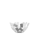 Alessi "La Stanza dello Scirocco", fruitschaal wit, roestvrij staal 18/10, wit gelakt, 27,3 x 27,3 x 13 cm