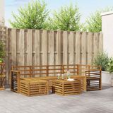 vidaXL - Hoek loungeset - Naturel - Massief Acacia Hout - 5 zitplekken