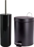 MSV Badkamer accessoires set - zwart