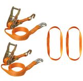 Braun Bike-Lashing-set Braun motorfiets voorwiel sjorriem set 6-delig met punthaken en karabijnhaak, inclusief eindeloze lussen, kleur gordel. Artikel nr.: 750-6-FRONT