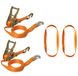 Braun Bike-Lashing-set Braun motorfiets voorwiel sjorriem set 6-delig met punthaken en karabijnhaak, inclusief eindeloze lussen, kleur gordel. Artikel nr.: 750-6-FRONT