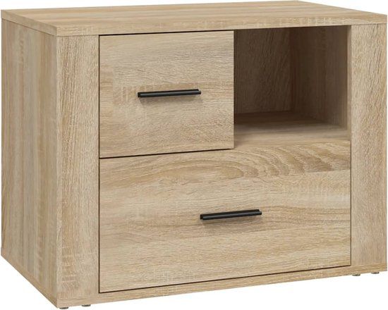 VidaXL Nachtkastje 60x36x45 cm Sonoma Eiken