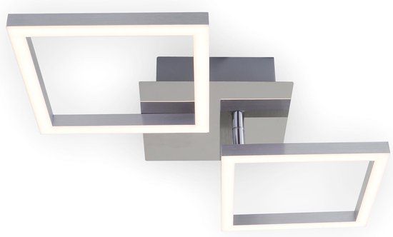 Briloner Leuchten FRAME Plafondlamp Plafonnière - LED - 16W - Draaibaar - Chroom Zilverkleurig