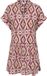 ONLY Jurk Onlelody Mikasi S/s Short Dress Wvn 15381130 Brick Red/abstract Squares Dames Maat - L