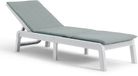 Keter Mallorca Lit de jardin - Blanc - Coussin inclus - 187,5x58x29cm