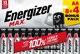 Energizer Batterijen Max AA | Blister van 8 stuks + 4 stuks gratis