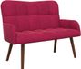 vidaXL - Canapé 2 places - Rouge vin - 115 x 61 x 87 cm - Velours