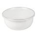 6 Enamelware 6 schalen met deksel, 700 ml, Ø 14 x 6,1 cm, wit, geëmailleerd ijzer