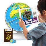 PlayShifu AR World Globe Globe d'apprentissage pour enfants Orboot Earth (basé sur une application) avec plus de 1000 faits, apprentissage de jouets STEM, cadeaux pour enfants de 4 à 10 ans, sans frontières, sans noms