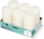 Bolsius Bougies pilier rustique 130/68 Soft Pearl - 6 pièces