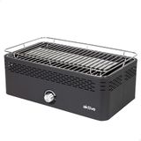 Aktive Active Portable Charcoal Grill, Rechargeable, Smokeless, Rectangular, Drip Protection, 45 x 28 x 19 cm, Includes Carry Bag, Terrace Grill, Balcony (63004)