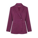 Ydence getailleerde blazer met krijtstreep - roze