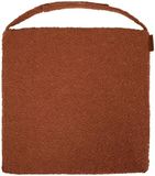 JJA Coussin carré avec fermeture velcro et housse amovible SOLFIA Marron acajou