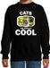 Bellatio Decorations Dieren katten sweater zwart kinderen - cats are serious cool trui jongens/ meisjes - cadeau gekke poes/ katten liefhebber - kinderkleding / kleding 152/164
