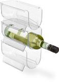 Merkloos / Sans marque Relaxdays Flessenhouder koelkast - set van 3 - stapelbaar